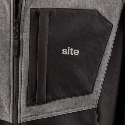 Softshell-jakke Site Cladwel sort-grå L