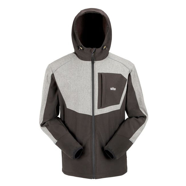 Softshell-jakke Site Cladwel sort-grå XXL