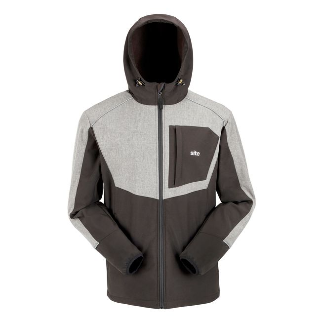 Softshell-jakke Site Cladwel sort-grå XXL