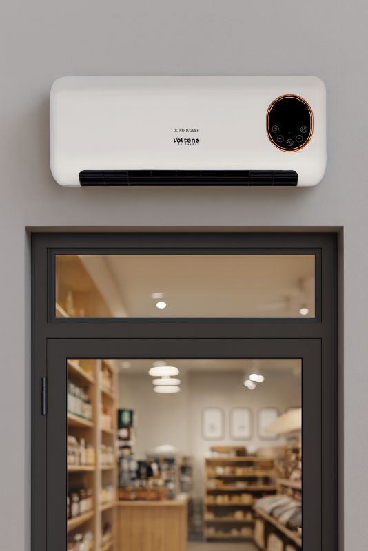 Elektrisk Lufttæppe 2 kW med LCD og Fjernbetjening V00443