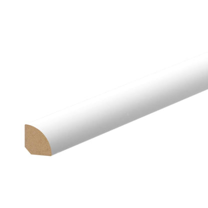 Ćwierćwałek Wypukły 12x12x2200 mm MDF Hvid RAL9003 Mat 1 stk.