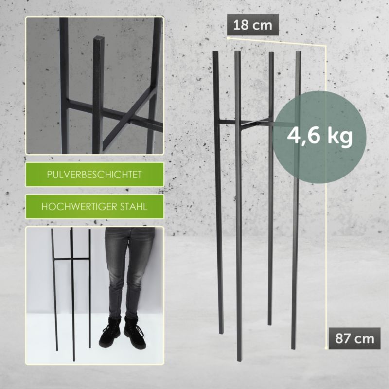 KADAX metalblomstestativ til stue 87 cm, 1 stk.