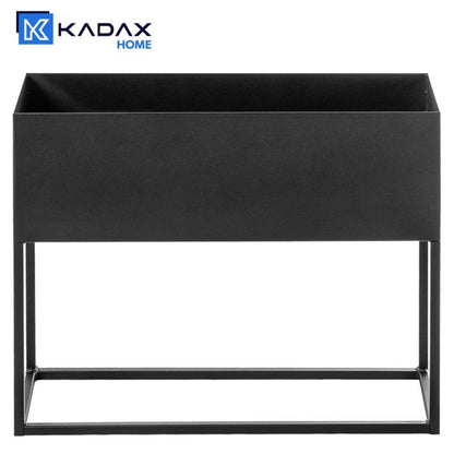 KADAX bred planteholder med potte 60x50 cm, stålplanteholder, sort, 1 stk.