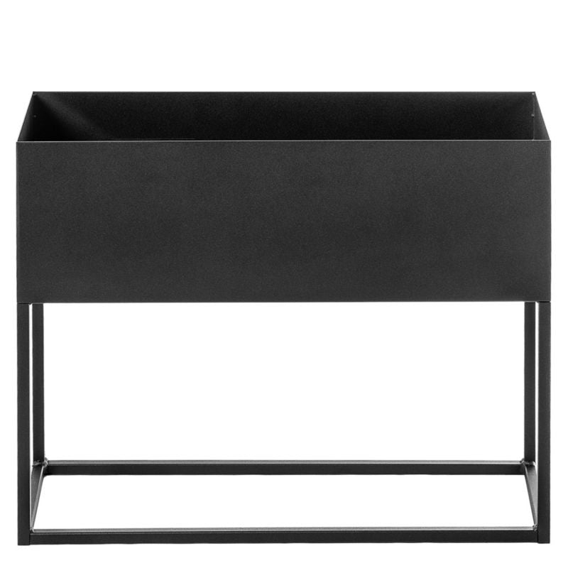 KADAX bred planteholder med potte 60x50 cm, stålplanteholder, sort, 1 stk.