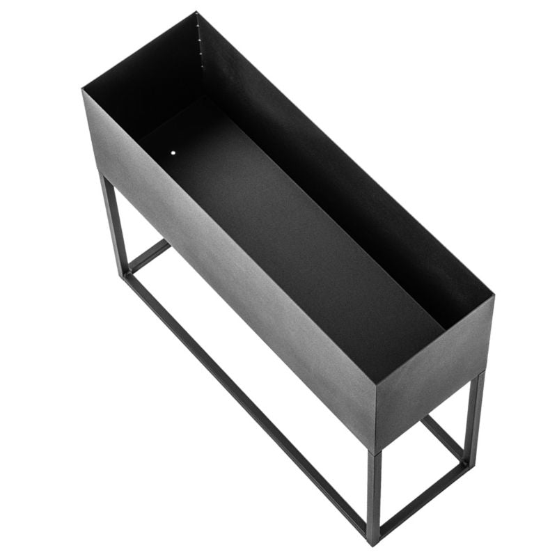 KADAX bred planteholder med potte 60x50 cm, stålplanteholder, sort, 1 stk.