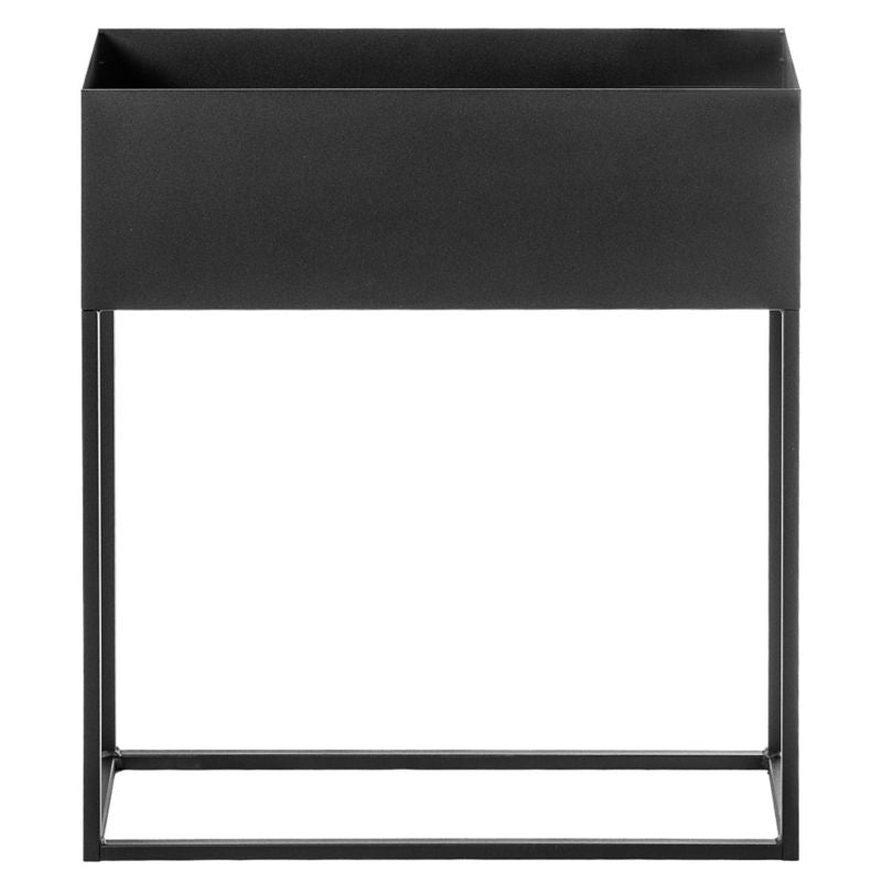 Bred KADAX planteholder med potte 60x70 cm, plantepotte, stålplanteholder, sort 1 stk.