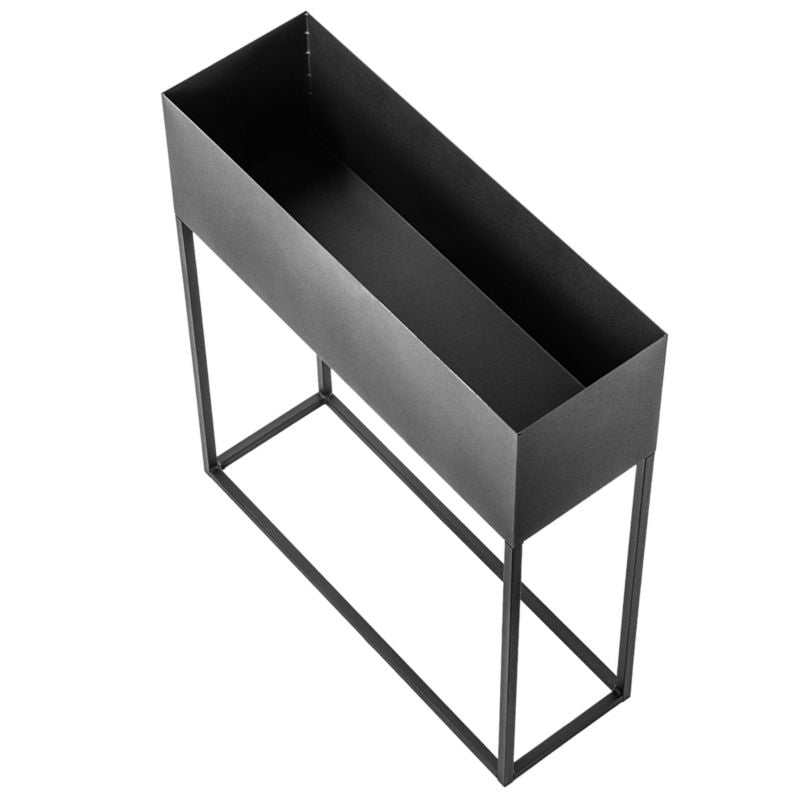 Bred KADAX planteholder med potte 60x70 cm, plantepotte, stålplanteholder, sort 1 stk.