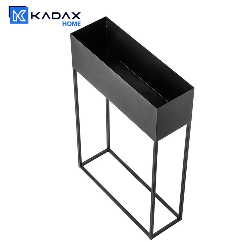 Bred KADAX planteholder med potte 60x90 cm, stålplanteholder, sort 1 stk.