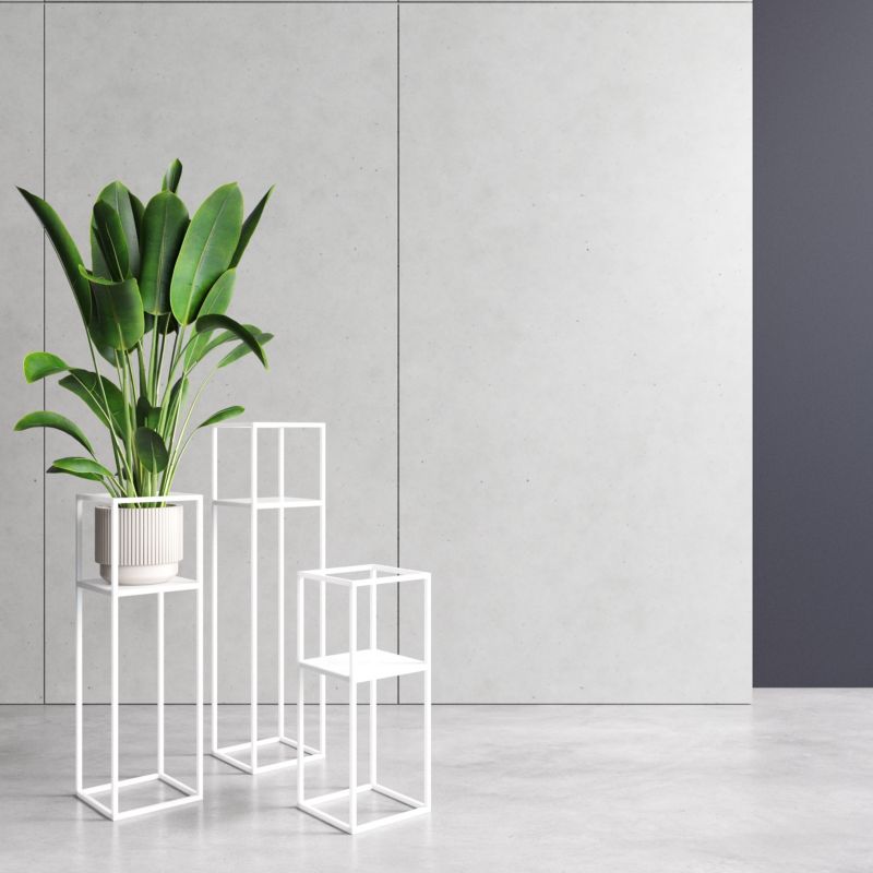 Your Loft Design Lille L hvid planteholder 19x19x77 cm, 1 stk.