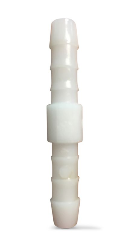 Hvid 6 mm slangeforbindelse