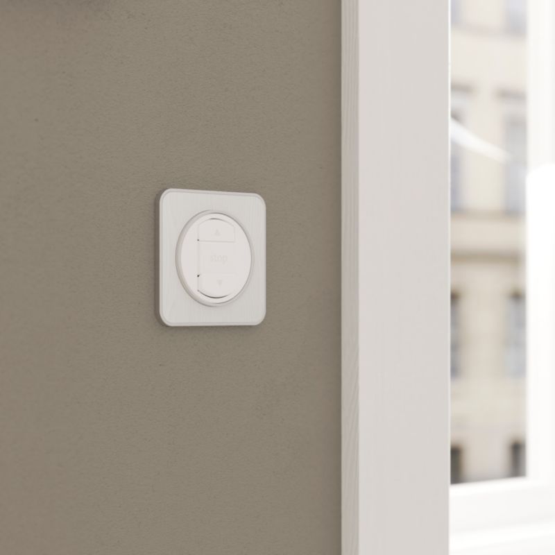 Jacobsen Espen hvid trykknapafbryder til indbygning