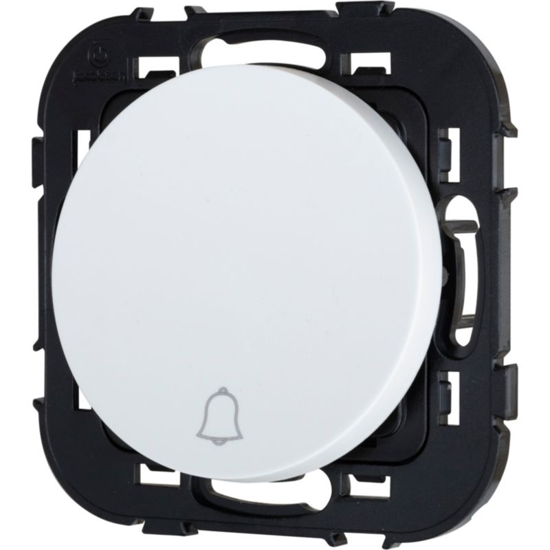 Jacobsen Espen hvid trykknapafbryder til indbygning