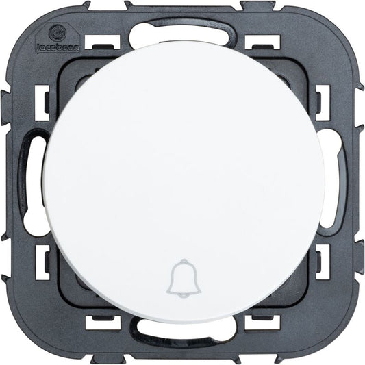 Jacobsen Espen hvid trykknapafbryder til indbygning