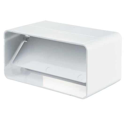 Flad kanalforbinder Vents 120 x 60 mm med tilbagestrømningsventil