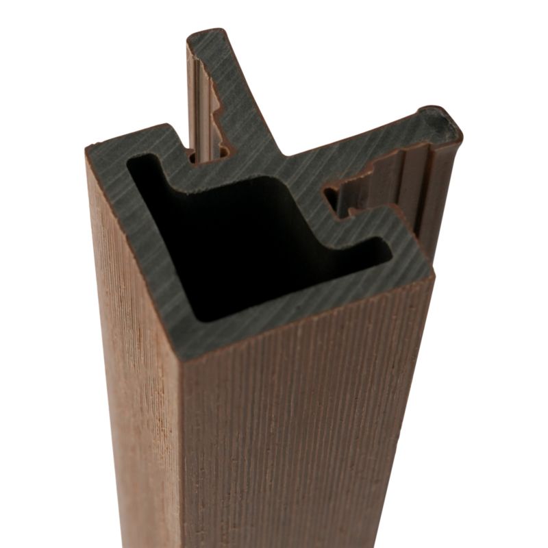 Hjørnesamling til WPC-kompositlamel 275 x 5 x 5 cm Eg
