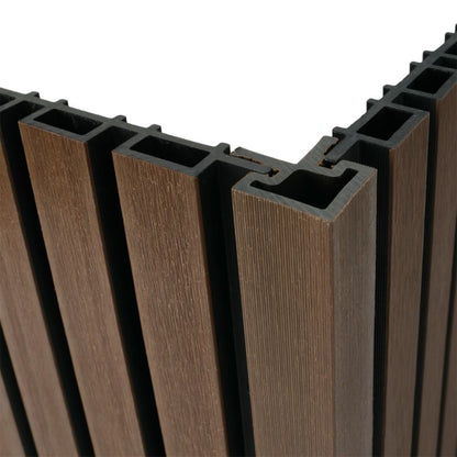 Hjørnesamling til WPC-kompositlamel 275 x 5 x 5 cm Eg