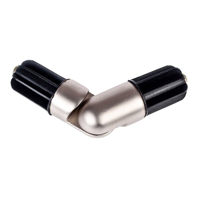 Vinkelkobling til gardinstang Colours mat-krom 19 mm