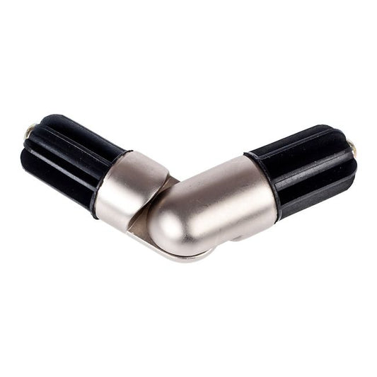 Vinkelkobling til gardinstang Colours mat-krom 19 mm