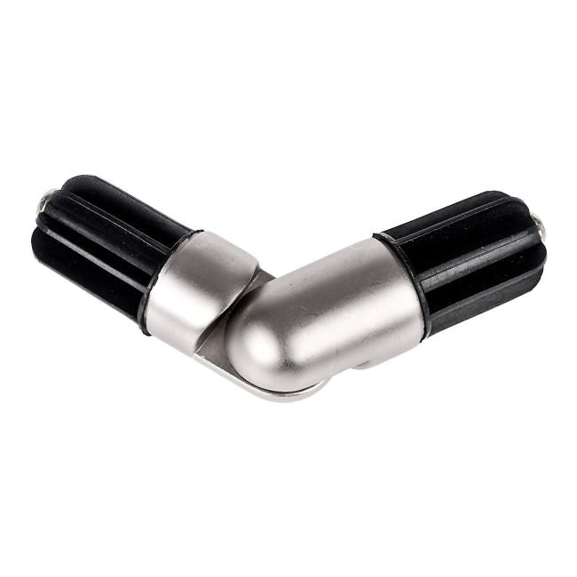 Vinkelkobling til gardinstang Colours i nikkel 19 mm
