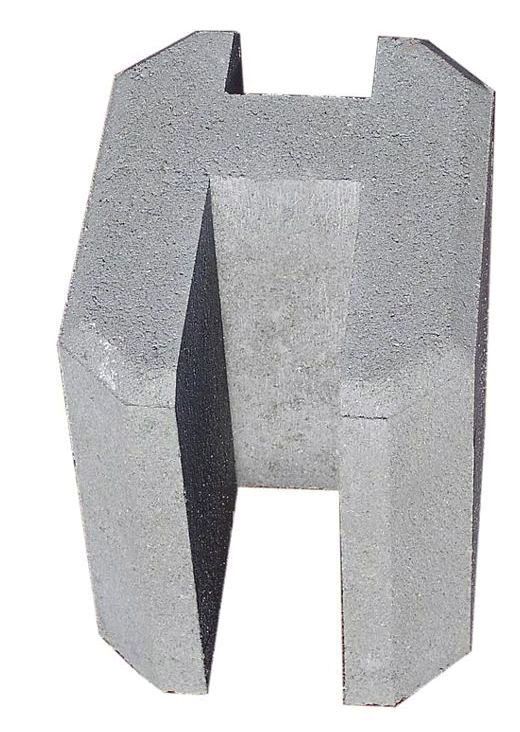 Joniec lige fundamentforbinder 22 x 16,5 x 20 cm grå
