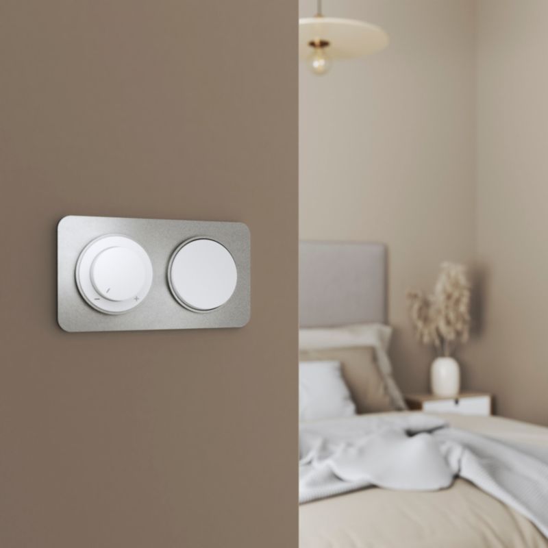 Jacobsen Espen dobbelt indbygget afbryder i hvid