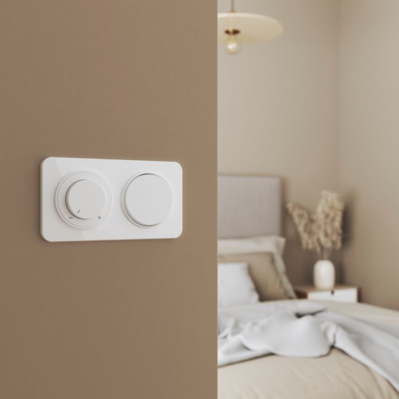 Jacobsen Espen dobbelt indbygget afbryder i hvid