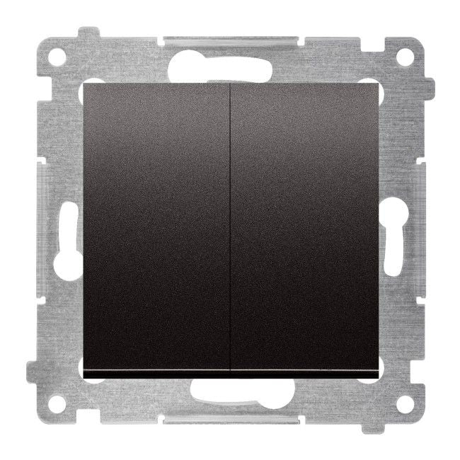 Dobbelt indbygget kontakt Kontakt-Simon S54 antracit