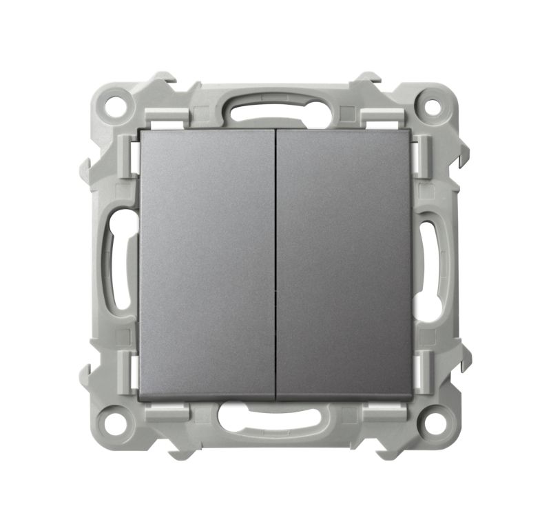 Dobbelt indbygget afbryder Ospel Szafir grå