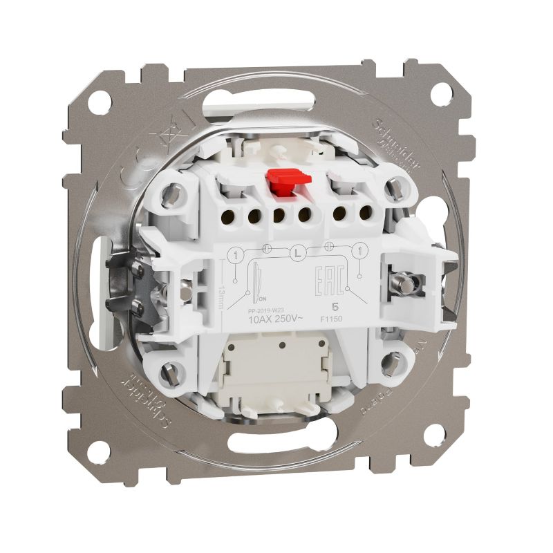 Dobbelt indbygget lyskontakt Schneider Electric Sedna Design&Elements hvid