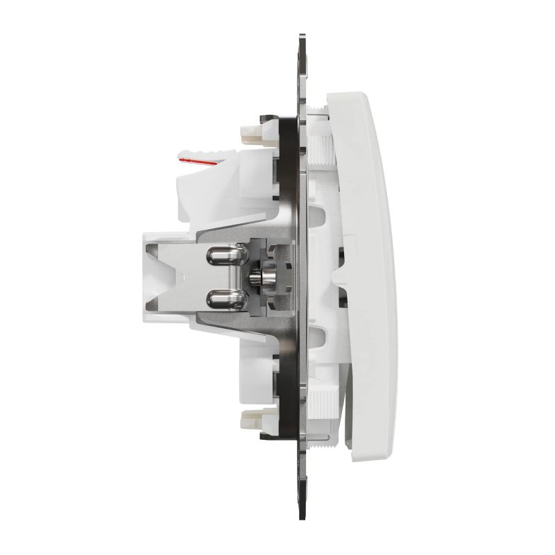 Dobbelt indbygget lyskontakt Schneider Electric Sedna Design&Elements hvid