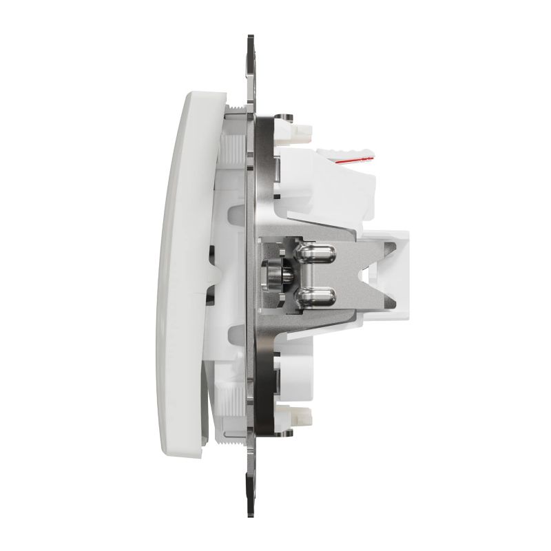 Dobbelt indbygget lyskontakt Schneider Electric Sedna Design&Elements hvid