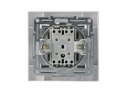 Dobbelt indbygningskontakt Schneider Electric Asfora hvid