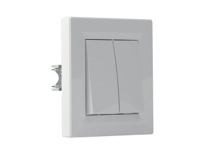 Dobbelt indbygningskontakt Schneider Electric Asfora hvid