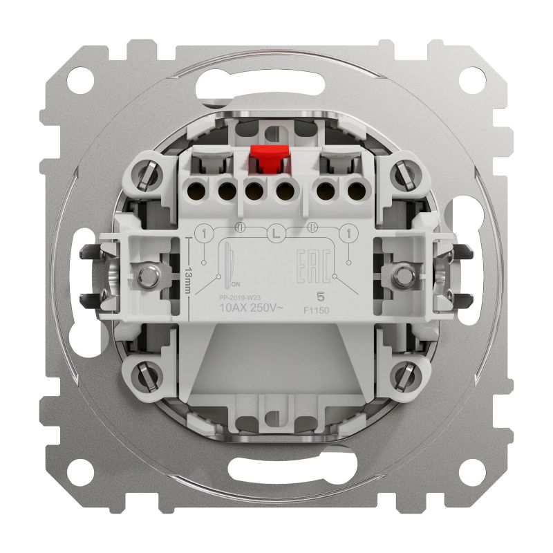 Dobbelt indbygningsafbryder Schneider Electric Sedna Design&Elements hvid