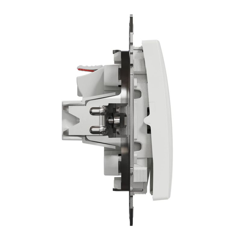Dobbelt indbygningsafbryder Schneider Electric Sedna Design&Elements hvid