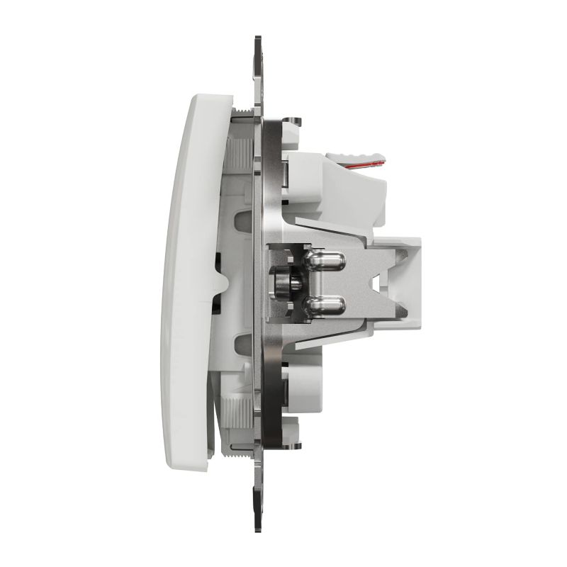 Dobbelt indbygningsafbryder Schneider Electric Sedna Design&Elements hvid