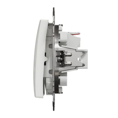 Dobbelt indbygningsafbryder Schneider Electric Sedna Design&Elements hvid