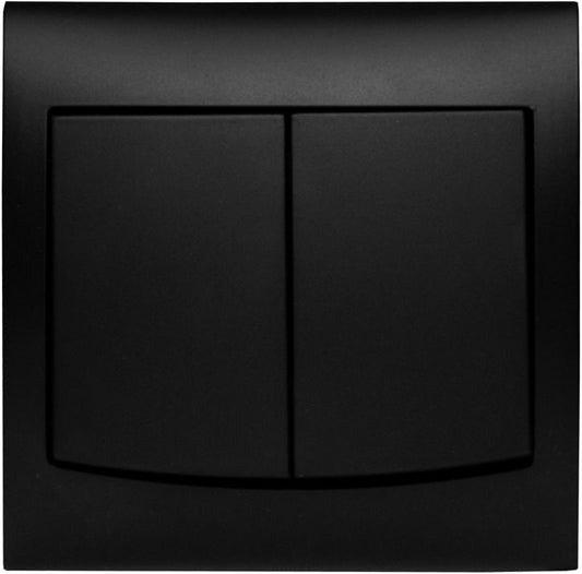 Dobbelt indbygget kontakt Vega sort