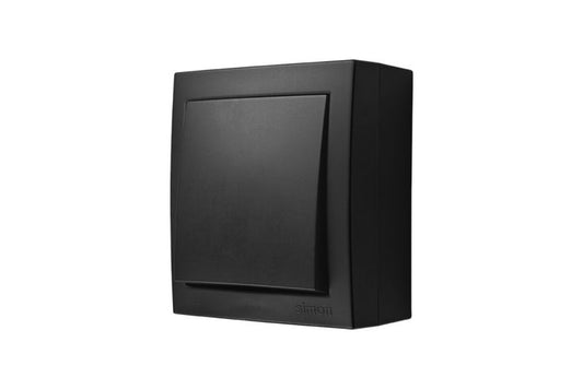 Kontakt-Simon Aquaclick IP44 enkelt afbryder i mat-sort finish