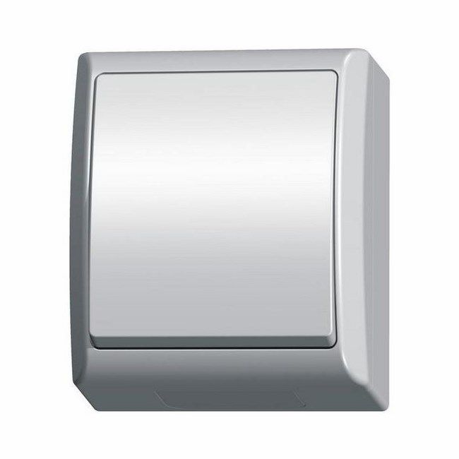 Ospel Fala enkelt overflademonteret kontakt i hvid