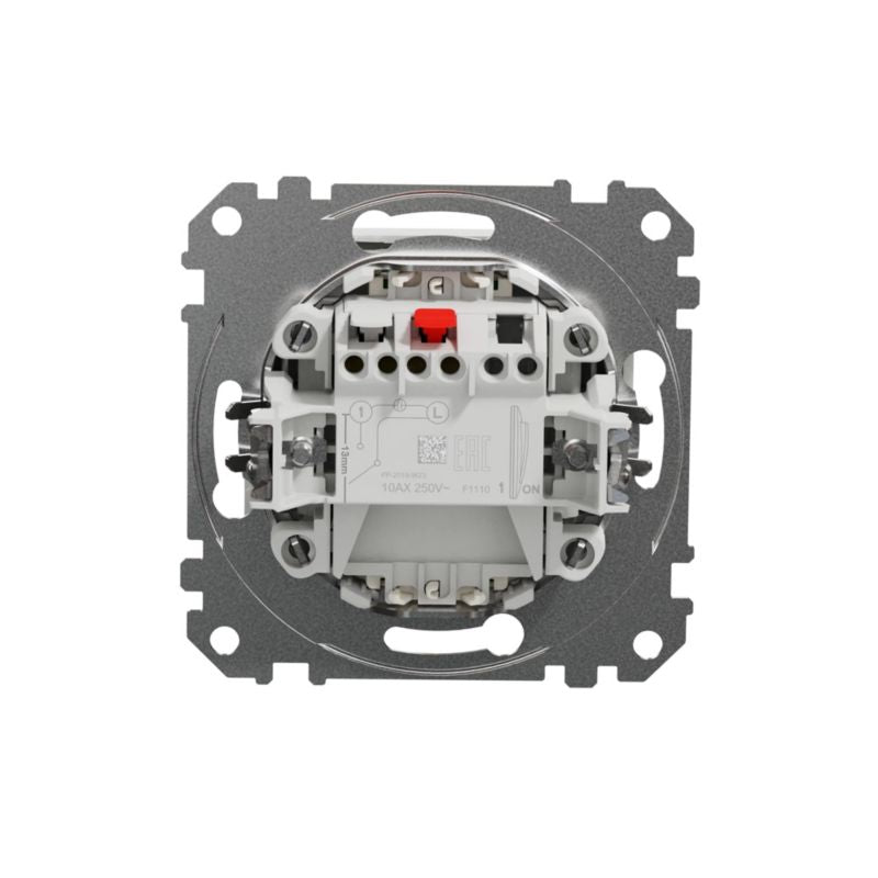 Enkelt afbryder Schneider Electric Sedna Design&Elements med belysning hvid