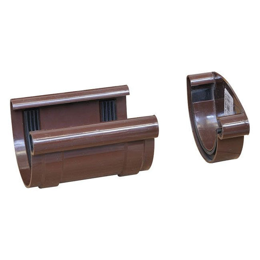 Direkte samler til Marley tagrende, diameter 7,5 cm, brun