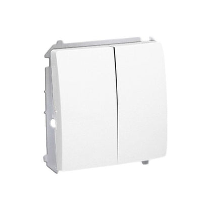 Dobbelt trappeafbryder Kontakt-Simon Basic hvid