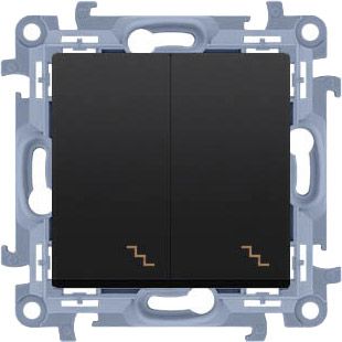 Dobbelt trappeafbryder Kontakt-Simon S10 mat-sort