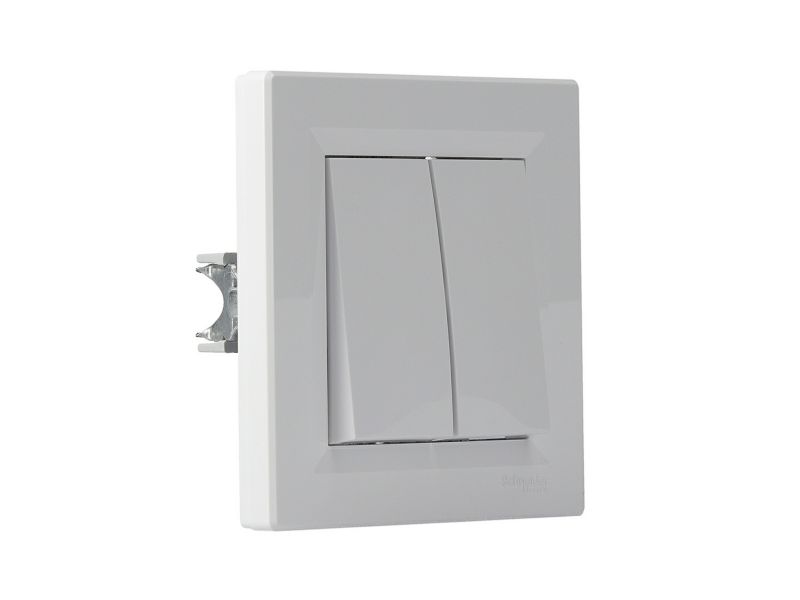 Dobbelt trappeafbryder Schneider Electric Asfora hvid