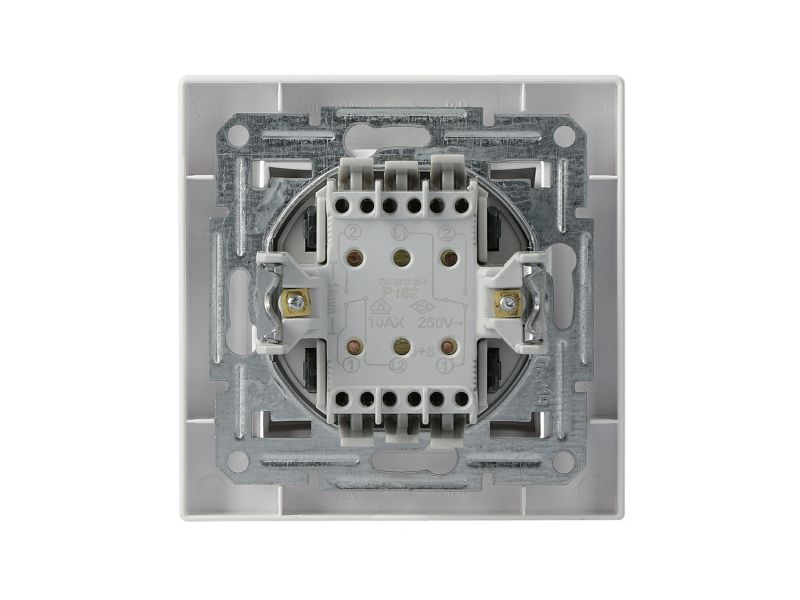 Dobbelt trappeafbryder Schneider Electric Asfora hvid