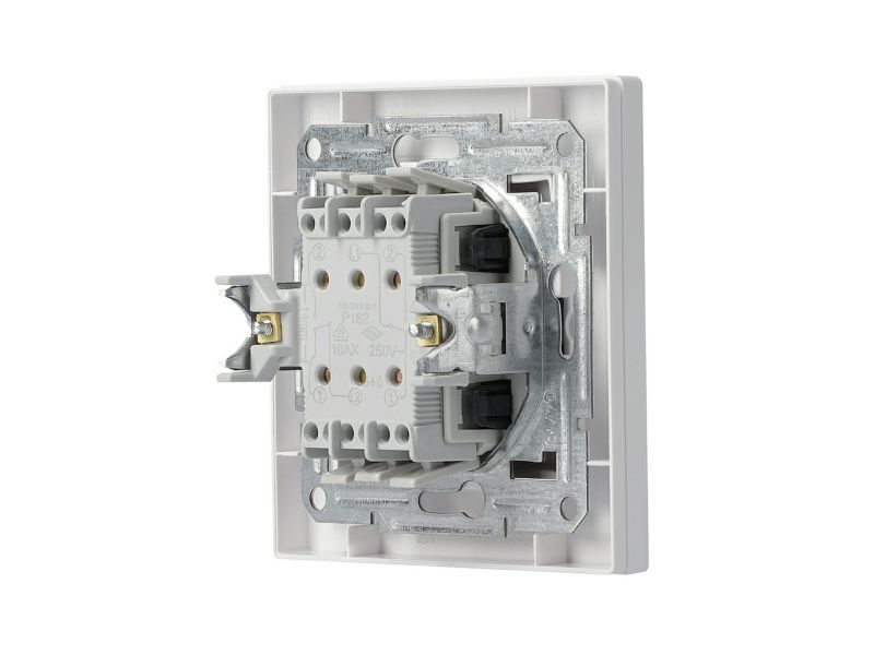 Dobbelt trappeafbryder Schneider Electric Asfora hvid