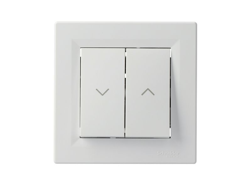 Schneider Electric Asfora hvid indbygget jalousiafbryder