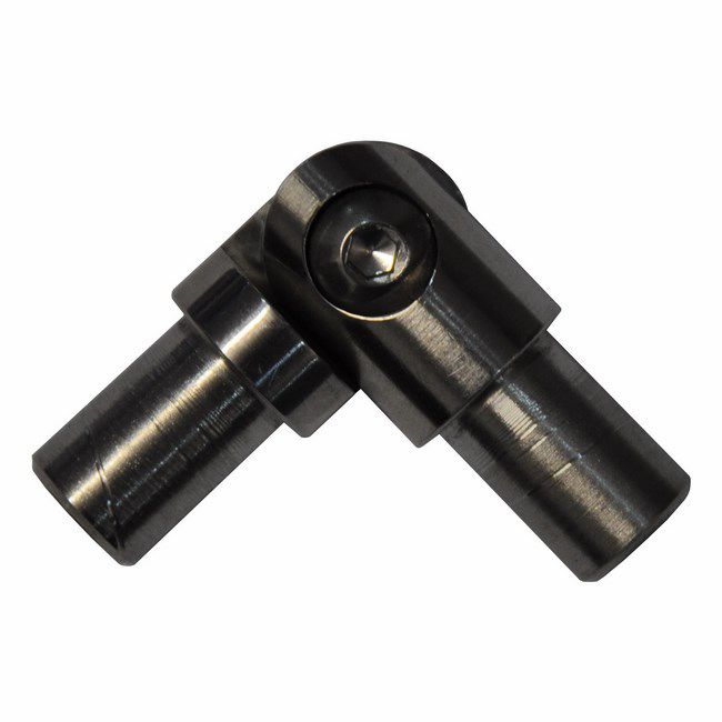 Bevægelige rørforbindelser Knap 12,7 mm 90° polerede 5 stk.