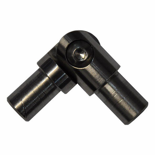 Bevægelige rørforbindelser Knap 12,7 mm 90° polerede 5 stk.